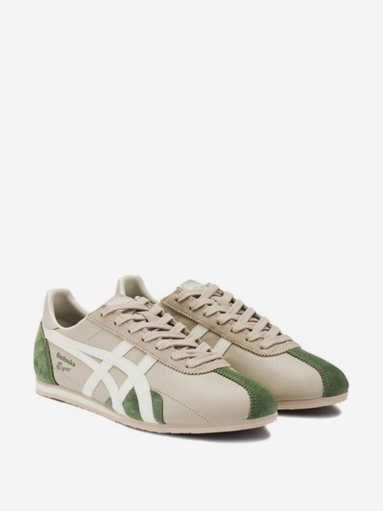 Onitsuka Tiger Runspark Anti-Slip Wear-Resistant Low-Top Skateboard Shoes Unisex Beige Green