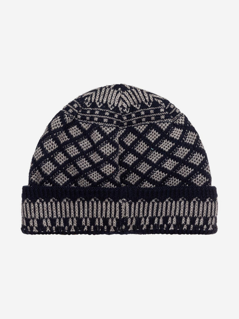 Шапка с отворотом STETSON 8599353 BEANIE WOOL/ACRYLIC (серый)