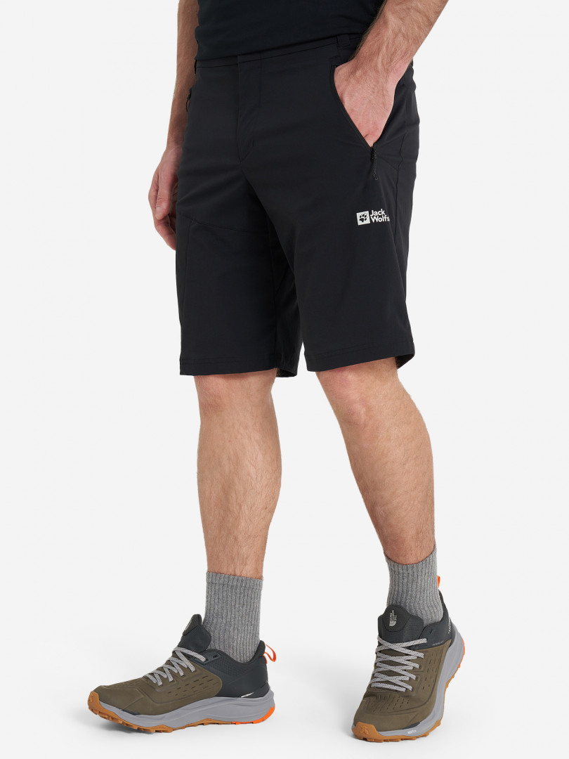 фото Шорты мужские jack wolfskin glastal, черный