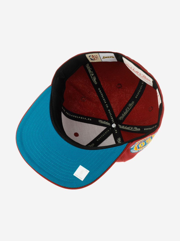 Бейсболка с прямым козырьком MITCHELL NESS 6HSFSH21251-LALCARD Los Angeles Lakers NBA (малиновый)