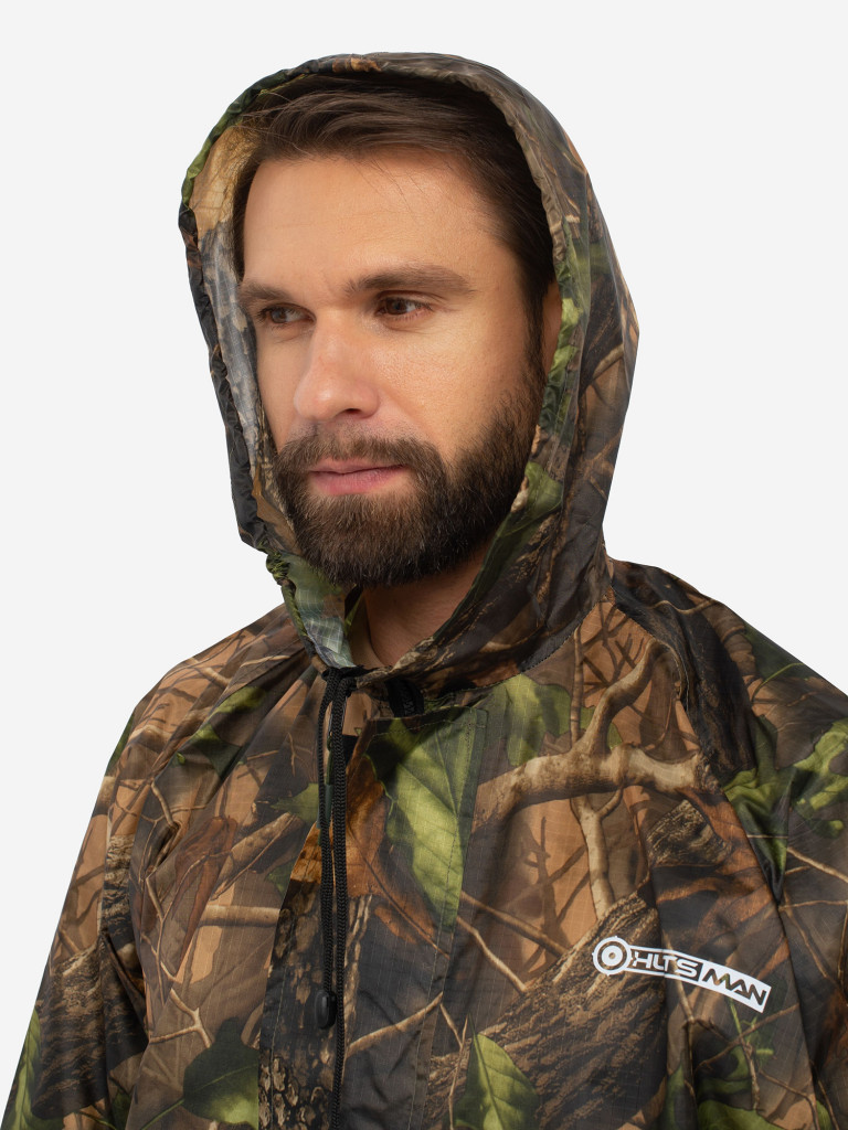 Плащ мужской Huntsman ВВЗ для рыбалки и охоты, ткань таффета 3000 мм вод.ст.