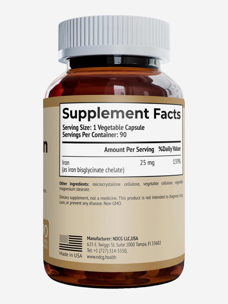 Мягкое железо Gentle Iron NDCG 25 mg 90 капсул