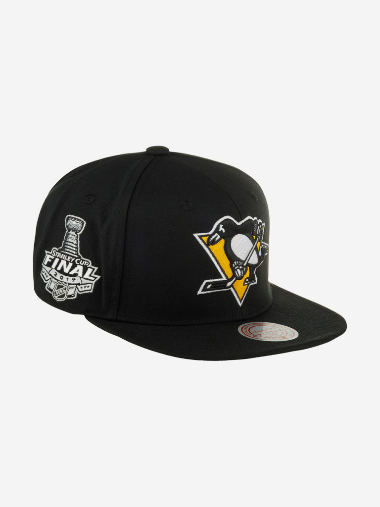 Бейсболка с прямым козырьком MITCHELL NESS HHSS6743-PPEYYPPPBLCK Pittsburgh Penguins NHL (черный)