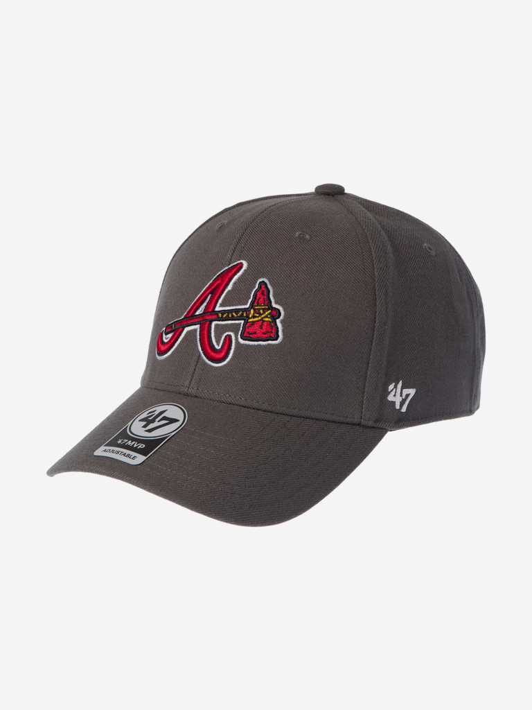 Бейсболка 47 BRAND B-MVP01WBV-CCA Atlanta Braves MLB (серый)