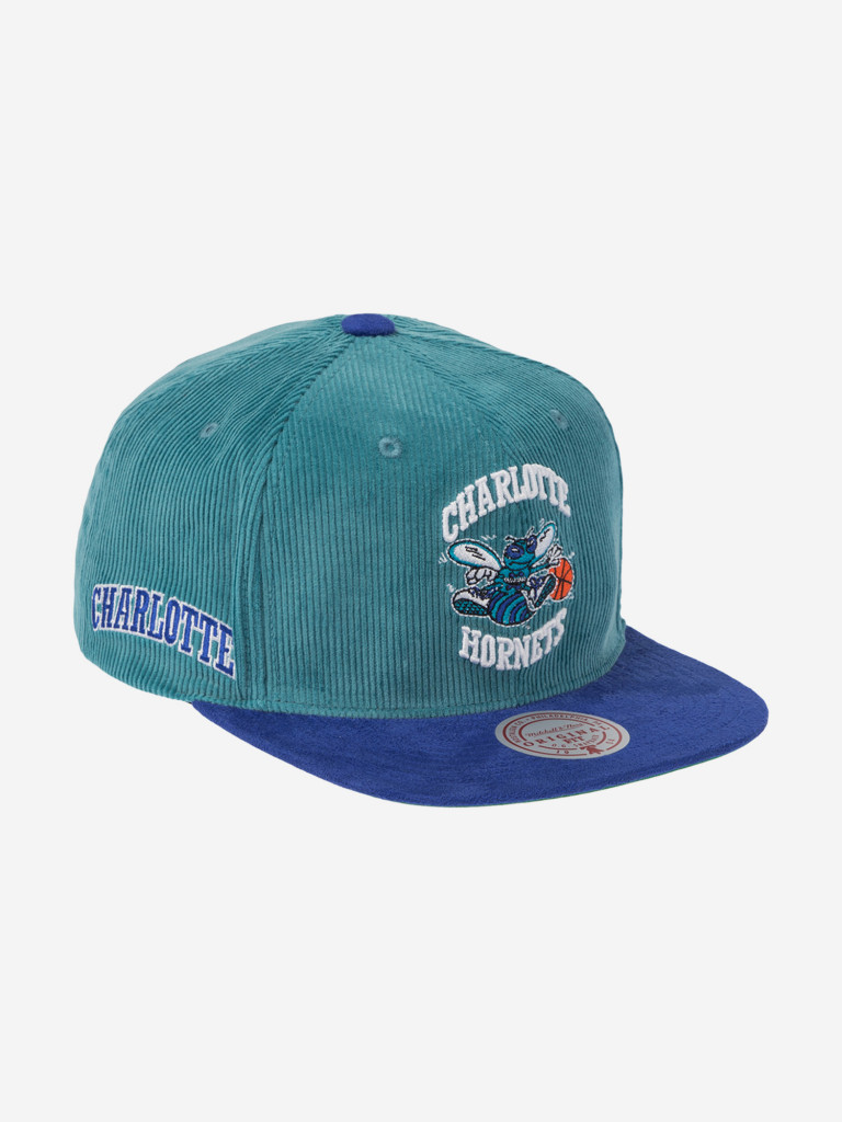 Бейсболка с прямым козырьком MITCHELL NESS HS10048-CHOTEAL Charlotte Hornets NBA (голубой)