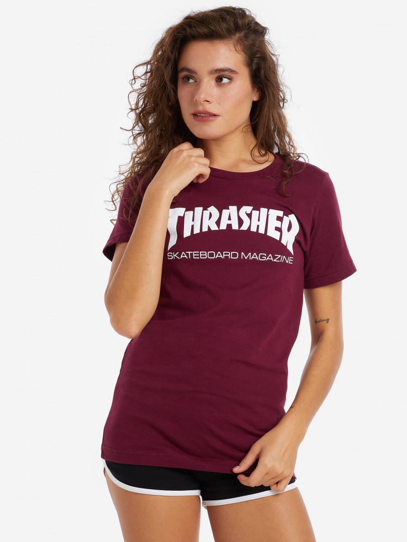 фото Футболка женская thrasher skate mag, красный