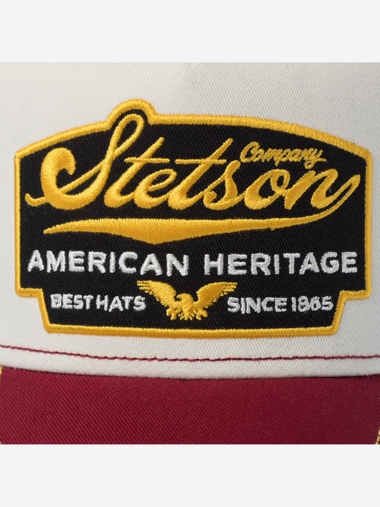 Бейсболка с сеточкой STETSON 7751103K TRUCKER CAP AMERICAN HERITAGE (малиновый)