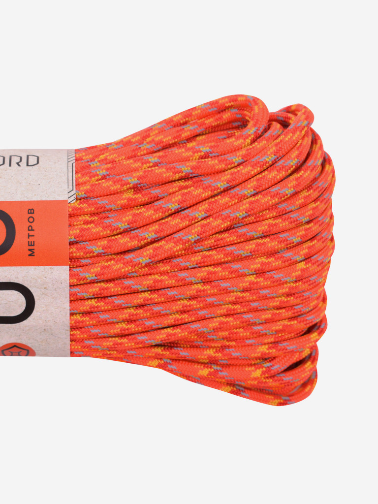 Паракорд 550 T-Gear x CORD nylon 30м световозвращающий (Orange X)