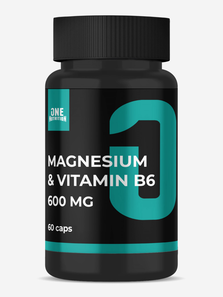 Для имунной и нервной системы, Магний с Витамином B6, One Nutrition, 60 капсул