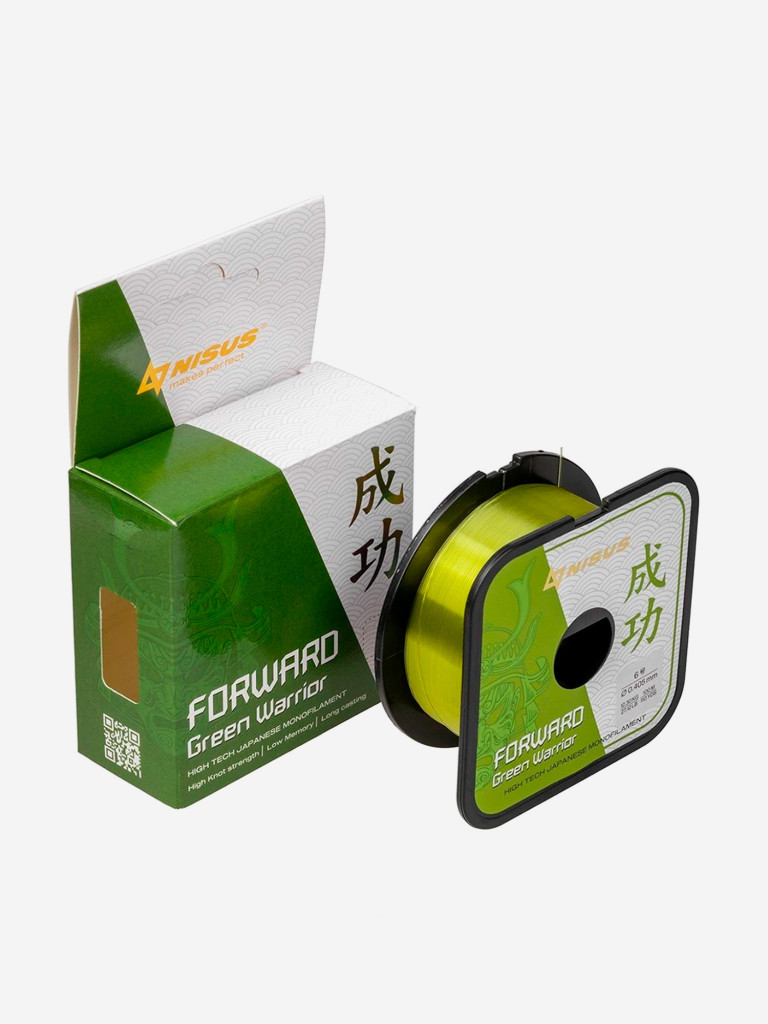 Леска для рыбалки Nisus FORWARD Green Warrior Nylon 0,405мм, 100м, 12,3кг, оливковый