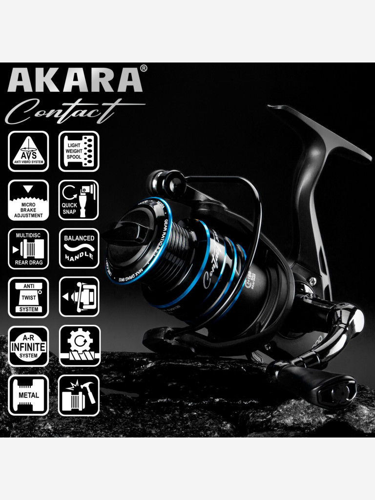 Катушка безынерционная Akara Contact 3000 3+1bb