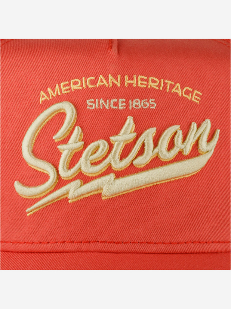 Бейсболка с сеточкой STETSON 7751171 TRUCKER CAP AMERICAN HERITAGE CLASSIC (оранжевый)