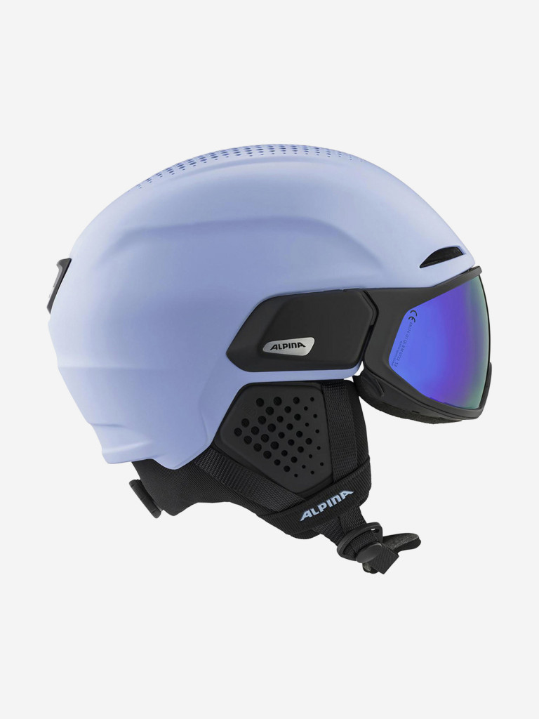 Горнолыжный шлем с визором Alpina Alto Q-Lite Lilac-Black Matt