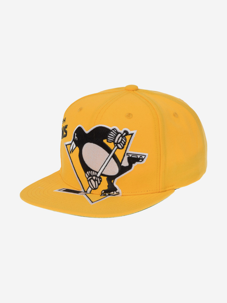 Бейсболка с прямым козырьком MITCHELL NESS HS10520-PPEYELL Pittsburgh Penguins NHL