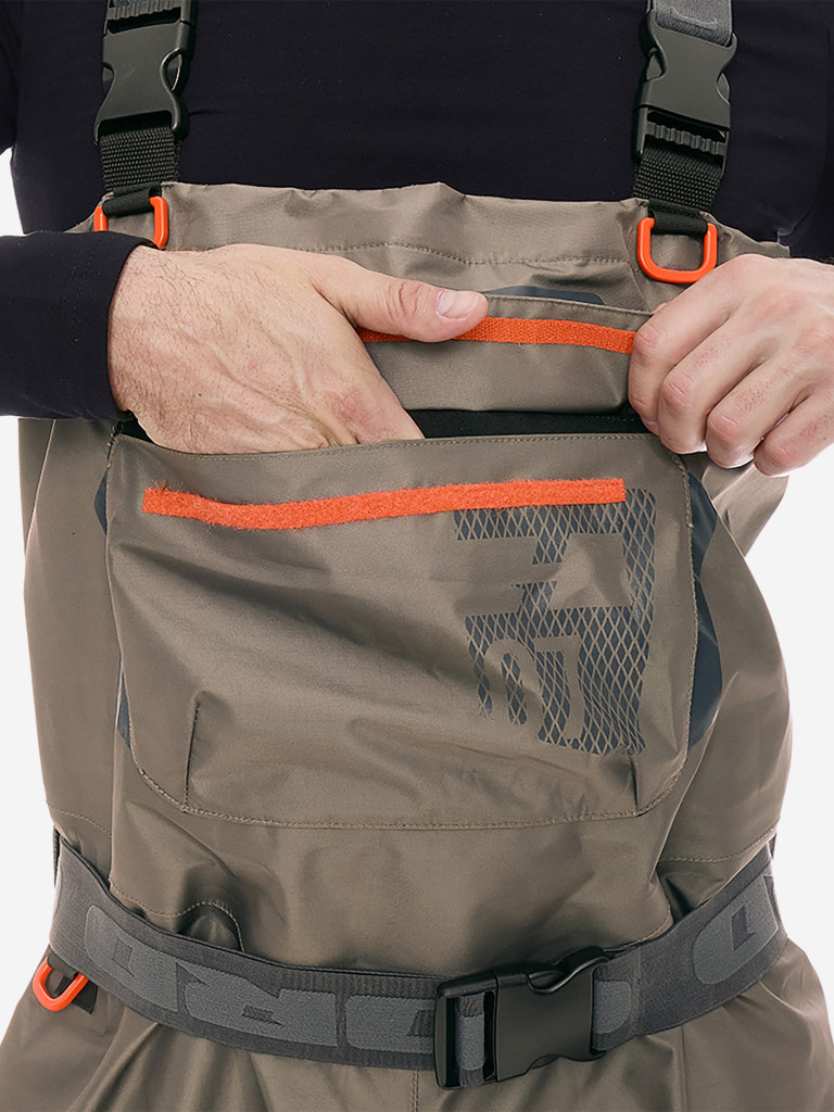 Мембранные вейдерсы Hord, мужские, водонепроницаемые, полиэстер, хаки