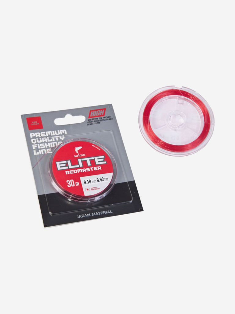 Леска для зимней рыбалки монофильная Salmo Elite REDMASTER длина 30 м, диаметр 0,1 мм