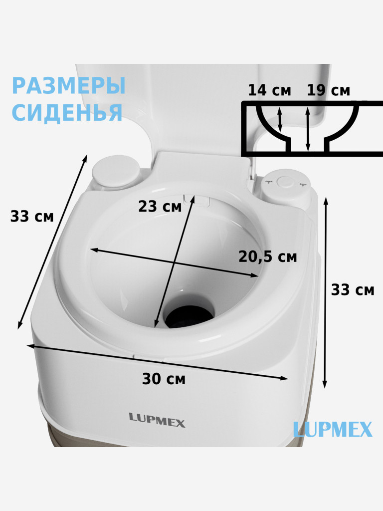 Биотуалет Lupmex 79112P 12л с индикатором с пробниками гранул