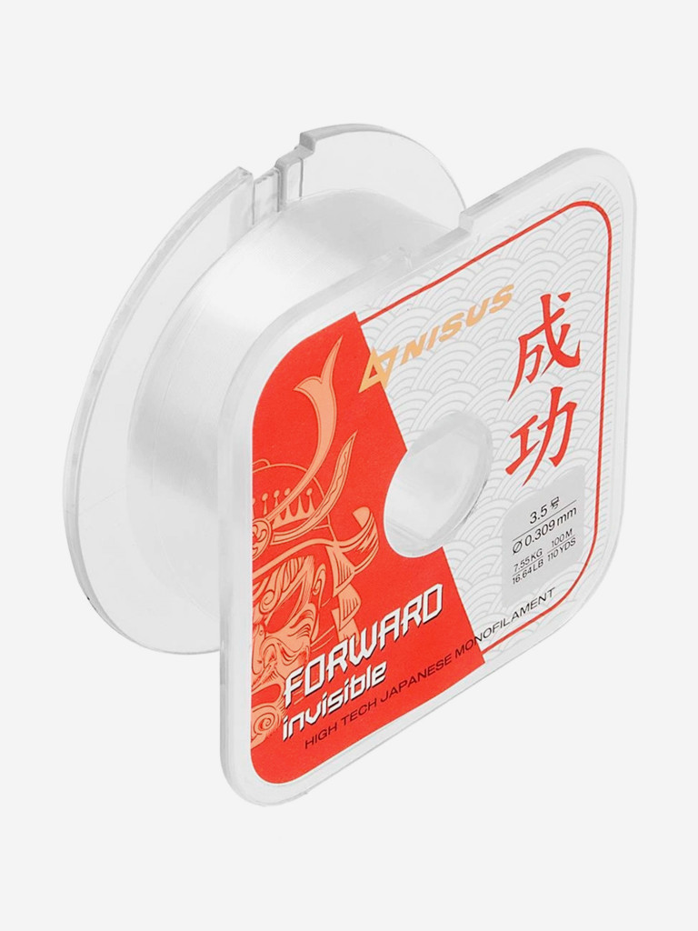 Леска для рыбалки Nisus FORWARD Invisible Nylon 0,309мм, 100м, 7,55кг, прозрачный