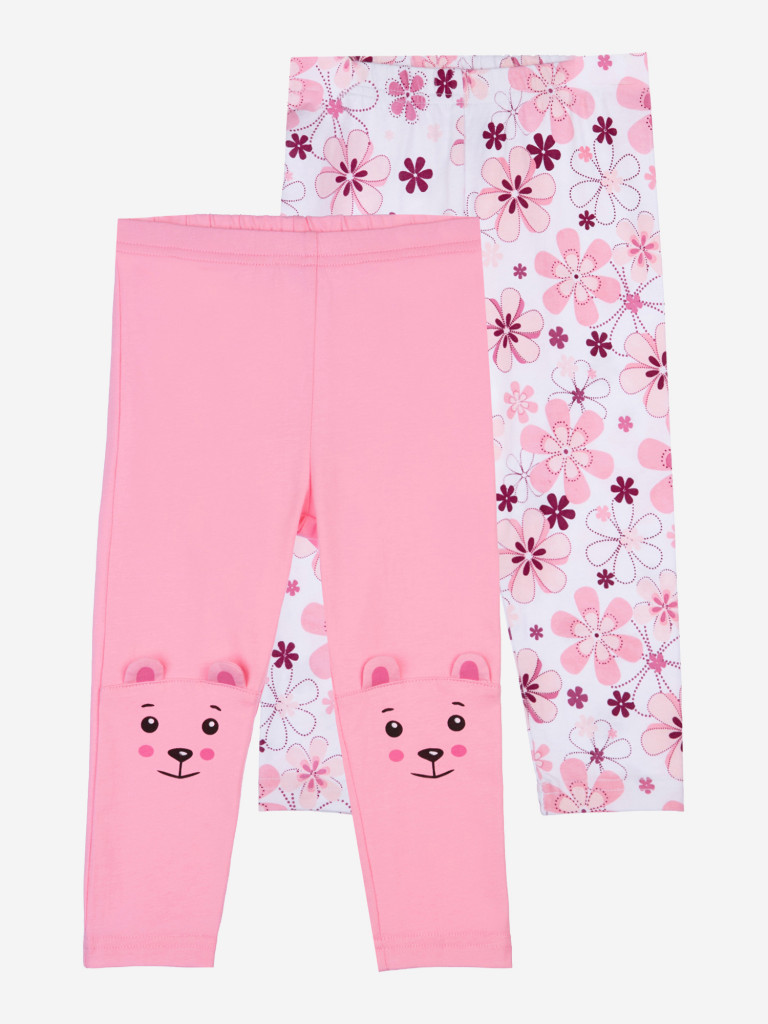 Легинсы для девочек, 2 пары в комплекте PlayToday