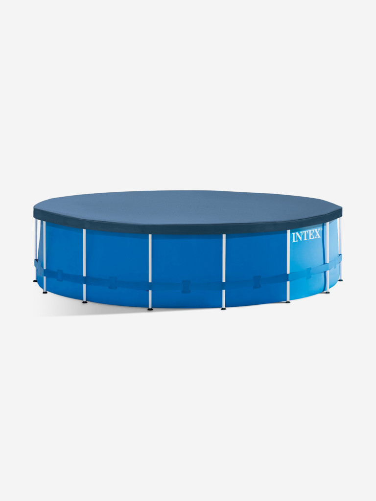 Бассейн каркасный Intex Metal Frame, 457х122 см, фильтр-насос 3785 л/ч, лестница, подстилка, тент