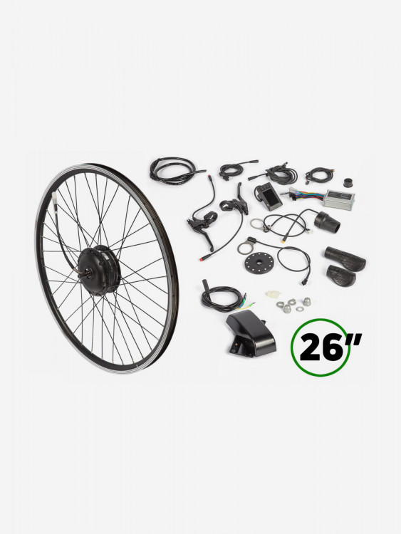 Мотор-колесо (комплект) Gelbert 48V 350W LCD 26" передний + АКБ 48V 10А/ч (HL)