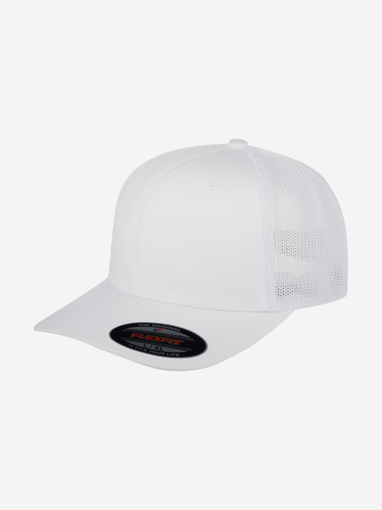 Бейсболка с сеточкой FLEXFIT 6511 (белый)