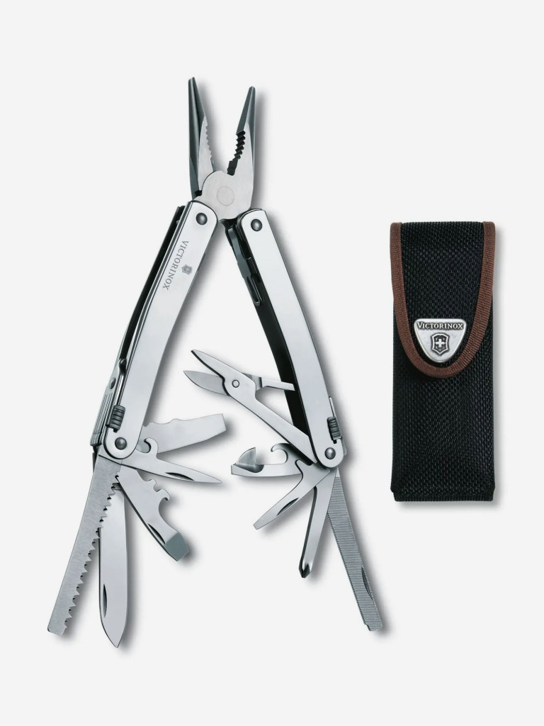 Мультиинструмент складной Victorinox SwissTool Spirit X, 105 мм, 26 функций, нейлоновый чехол
