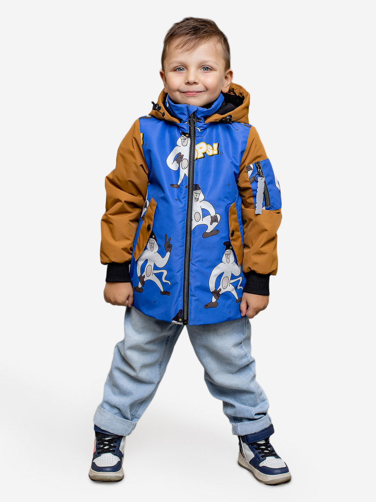 Куртка-бомбер для мальчика batik Марек синий мультиколор