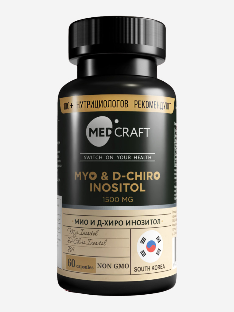 Мио инозитол D-Hiro MedCraft, 1 500 мг., 60 капс.
