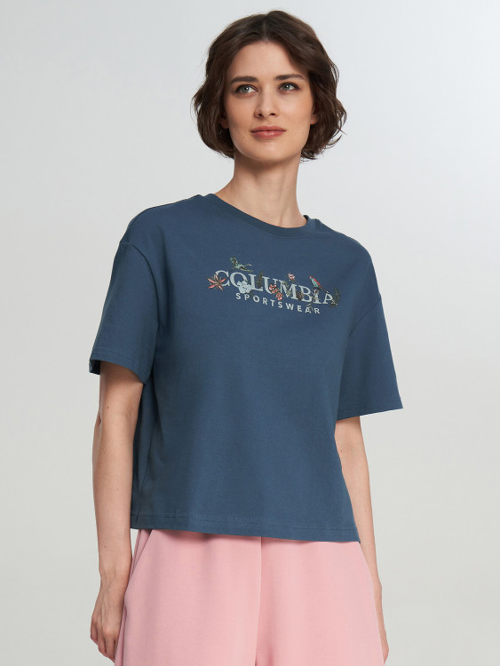Футболка женская Columbia Rolling Bend Graphic Relaxed Crop SS