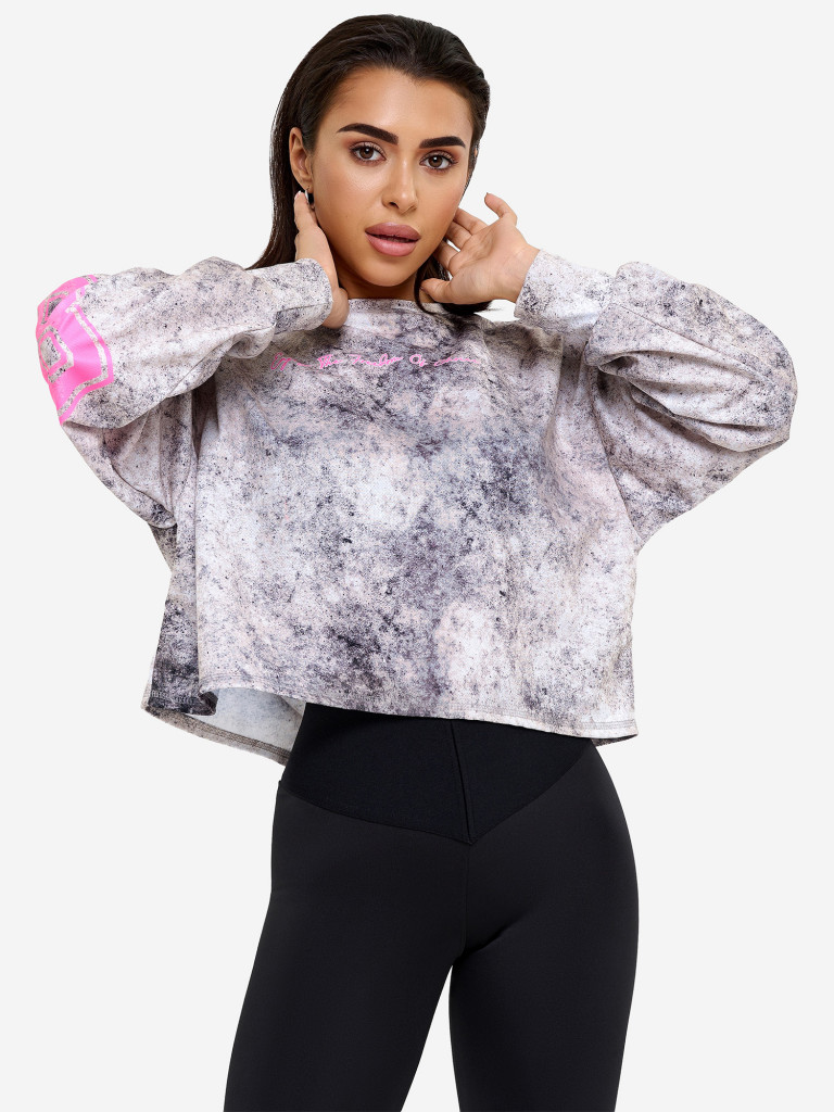 Толстовка укороченная Bona Fide Oversize Crop Longsleeve "Sexy Club"