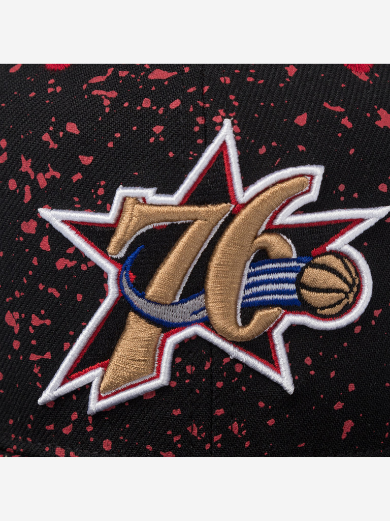 Бейсболка с прямым козырьком MITCHELL NESS HS10064-P76BLCK Philadelphia 76Ers NBA (черный)