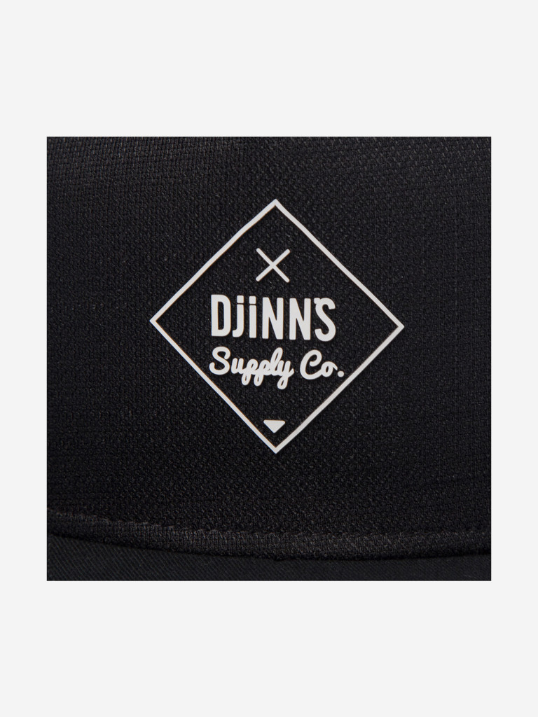 Бейсболка с прямым козырьком DJINNS 6P SB Cottoncheck (черный)