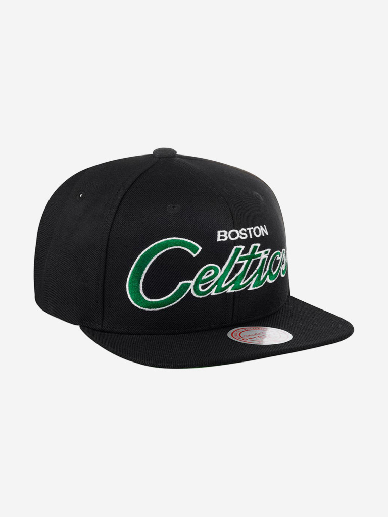 Бейсболка с прямым козырьком MITCHELL NESS HHSS3280-BCEYYPPPBLCK Boston Celtics NBA (черный)