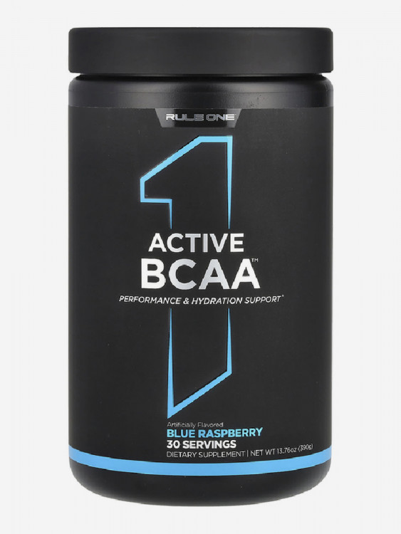 Аминокислоты Rule 1 Active BCAA , 390 г, Голубая малина