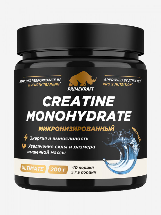 PRIMEKRAFT Креатин моногидрат Ultimate со вкусом чистый, 200г