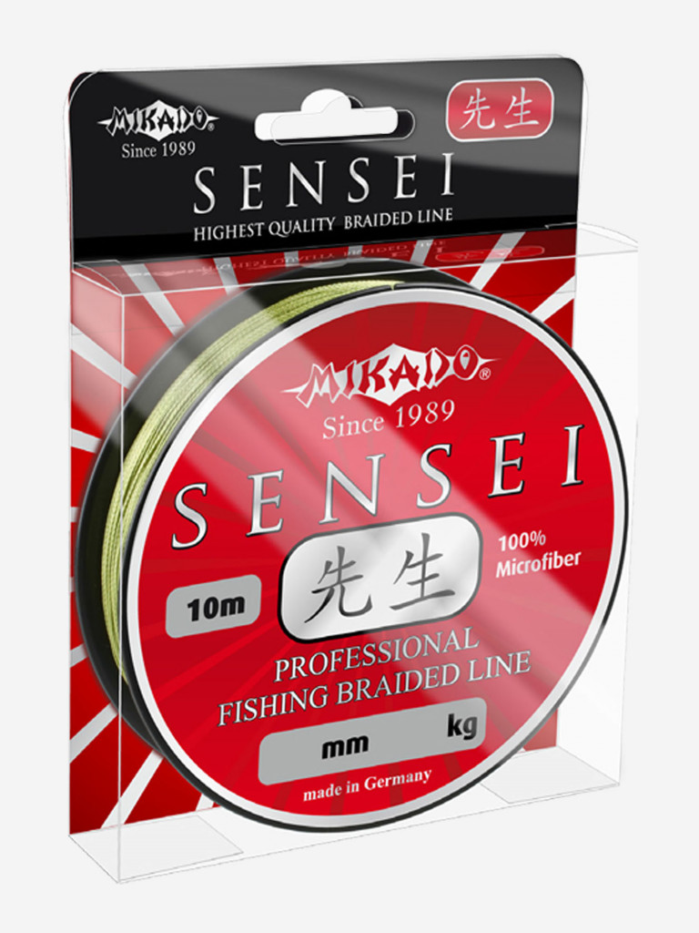 Плетеный шнур Mikado SENSEI 0,16 green (10 м) - 12.30 кг.