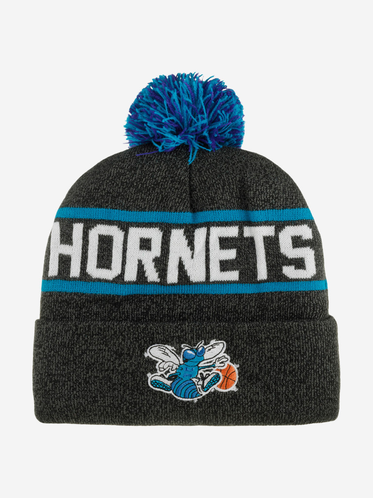 Шапка с помпоном MITCHELL NESS KTPCSH21038-CHOBKTL Charlotte Hornets NBA (черный)