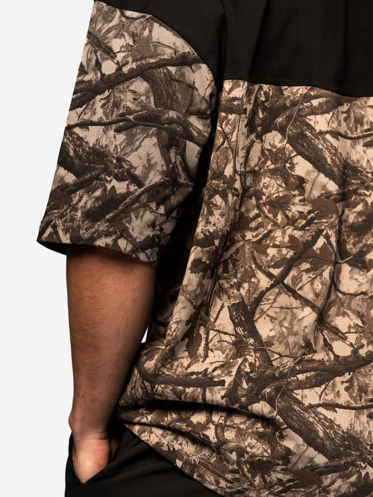 Футболка мужская спортивная NEBBIA Oversized Tee POWER 898 Light brown camo