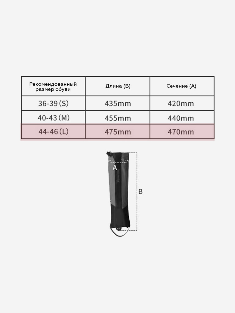 Гамаши Naturehike CNK2450DS011, черные, L