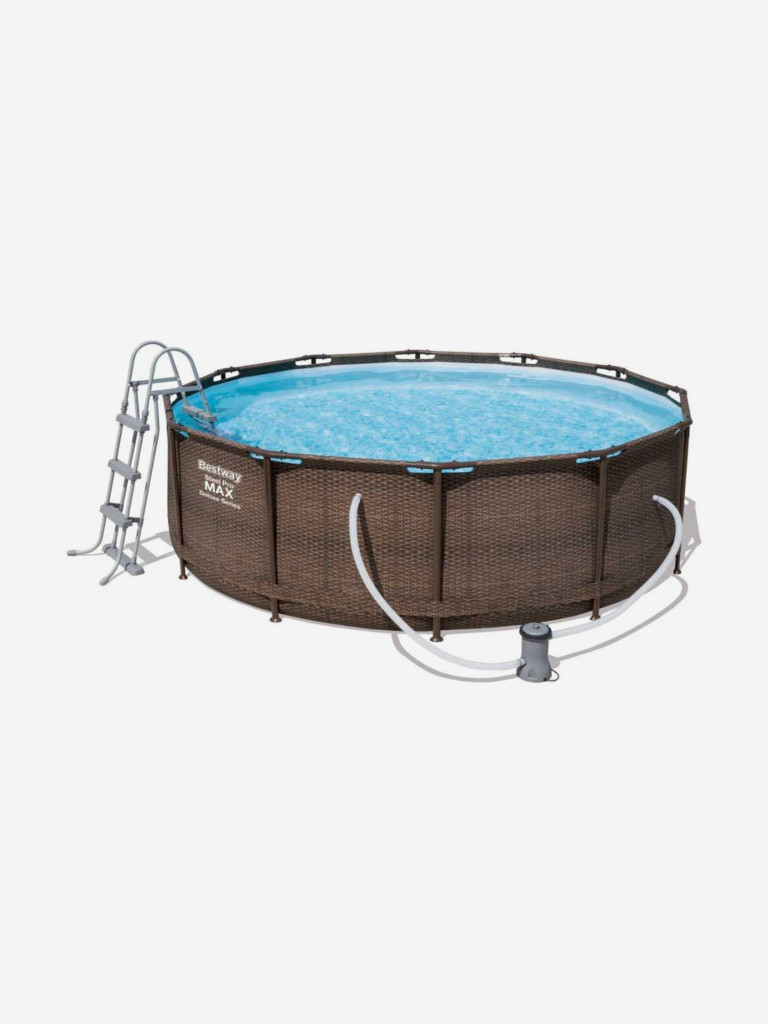 Круглый каркасный бассейн BestWay 56709 Steel Pro Max ротанг (366х100см)