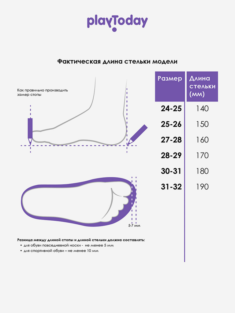 Сапоги резиновые для девочек PlayToday