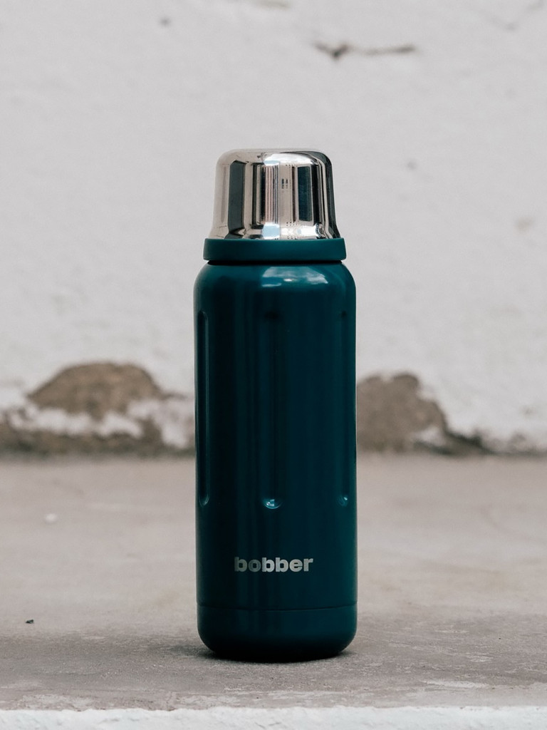 Термос вакуумный для напитков BOBBER Flask 1 литр, тепло до 48 часов, темно-бирюзовый