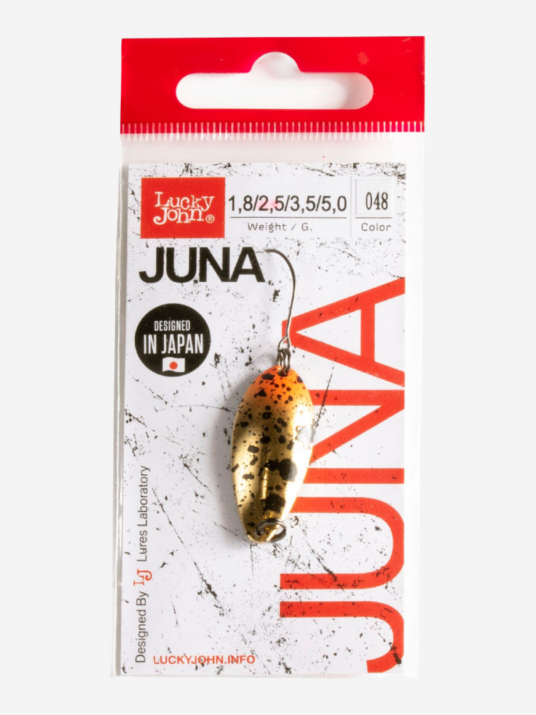 Блесна колеблющаяся Lucky John JUNA, колебалка LJJU25-048 длиной 30 мм, вес 2.5 г