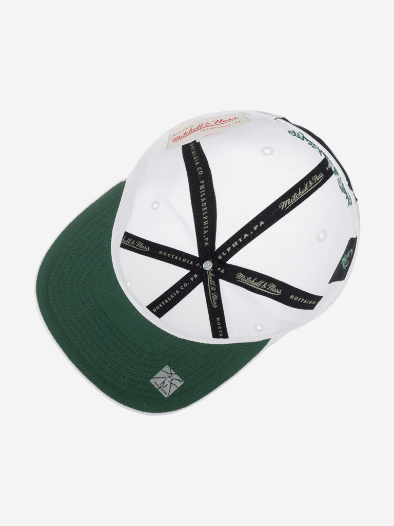 Бейсболка с прямым козырьком MITCHELL NESS 6HSSJS19202-MBUWHGN Milwaukee Bucks NBA