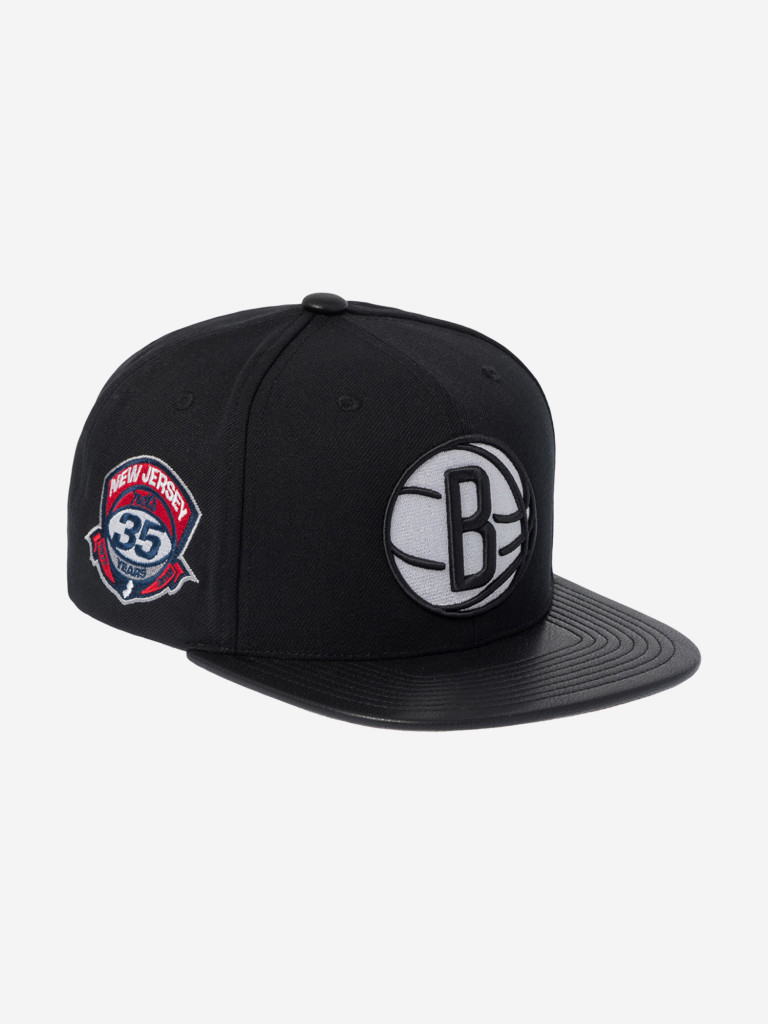 Бейсболка с прямым козырьком MITCHELL NESS HS9551-BNEBLCK Brooklyn Nets NBA