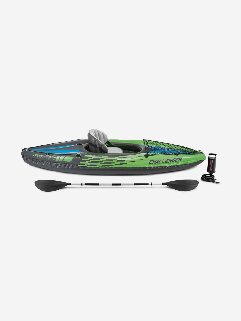 Лодка надувная Intex 68305 Challenger K1 Kayak, 1-местная, насос, весла, до 100 кг