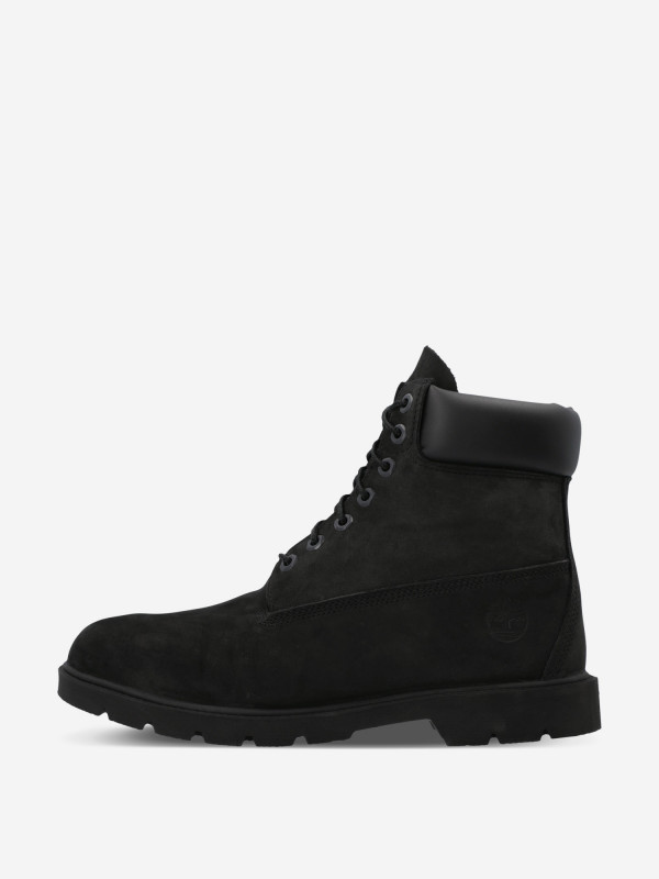 Ботинки утепленные мужские Timberland 6In Basic Boot - Contrast Collar Wp черный цвет — купить за 22999 руб., отзывы в интернет-магазине Спортмастер