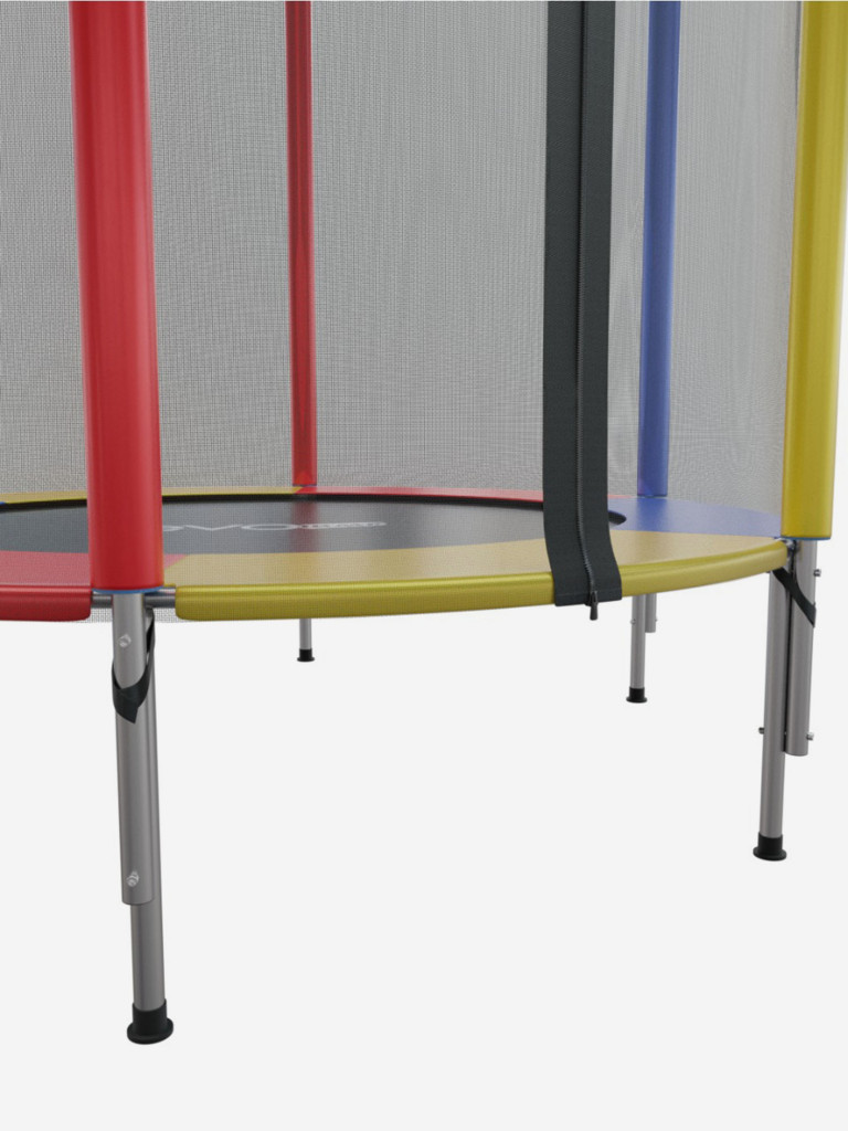 Батут каркасный EVO JUMP COLOR 4,5ft с внешней сеткой, диаметр 140 см