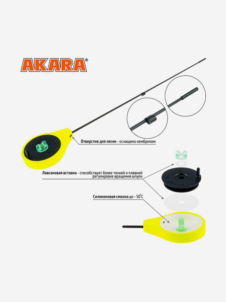 Удочка зимняя Akara Sport GL Yellow
